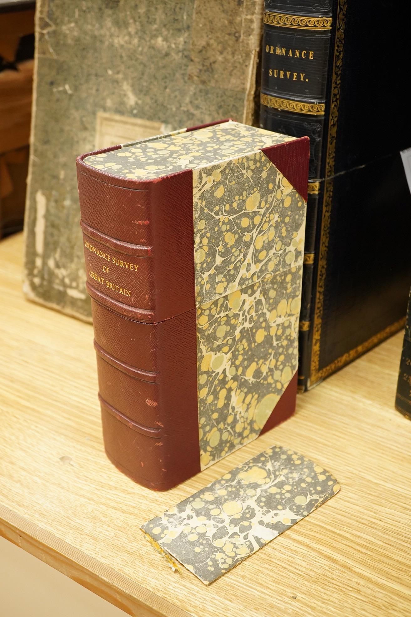 Kent, Ordnance Survey maps, comprising of a set of six engraved maps mounted on linen covering Kent, with portions of Essex, Hertfordshire, Middlesex, Surrey and Sussex, sheet no.s; 1, 2, 3, 4, 5 and 6, engraved at the O